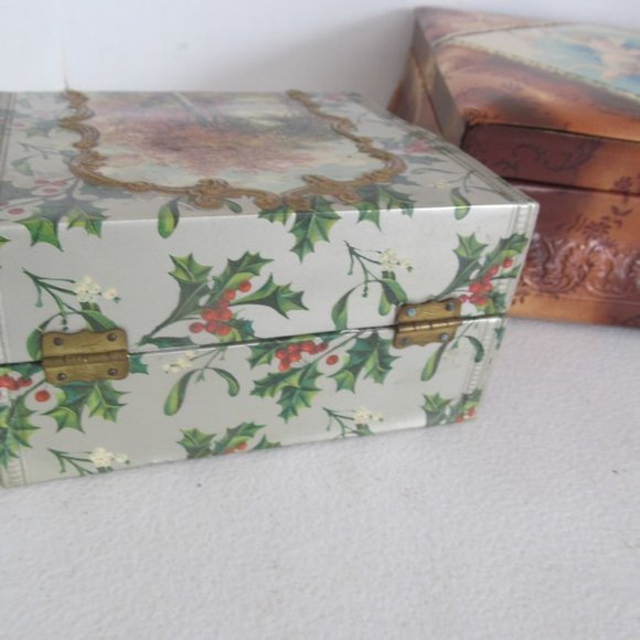 Victorian Celluloid Jewelry Box Silk Lined Vanity Box Jewelry Box White Birch - Picture 6 of 10